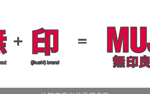 比较有意义的品牌名称