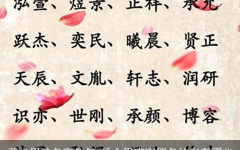 裴姓男孩名字兔年 适合男宝宝取名的字有哪些