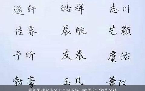 鼠年男孩起小名大全好听好记的男宝宝取乳名精选 新颖好听的鼠男孩小名男宝宝乳名名字最新