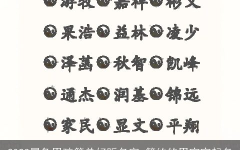 2023属兔男孩简单好听名字 简约的男宝宝起名