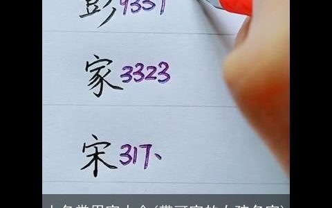 人名常用字大全(带可字的女孩名字)