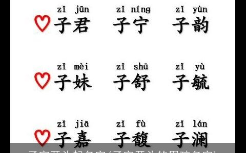 子字开头起名字(子字开头的男孩名字)