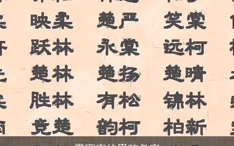 带寒字的男孩名字