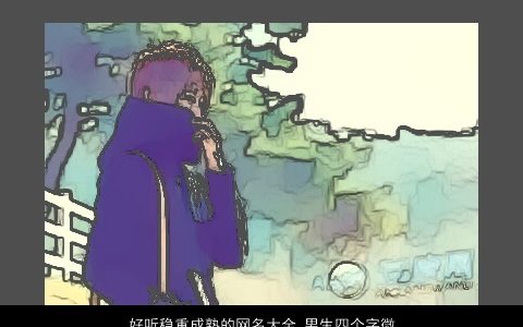 好听稳重成熟的网名大全 男生四个字微信名 好听成熟的网名男生微信名字大全