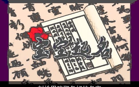 刘姓男孩取名好的名字