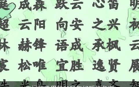 宋词精选男孩2024年好听的名字