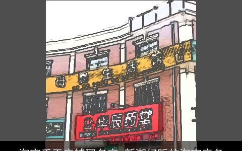 淘宝手工店铺取名字 新潮好听的淘宝店名