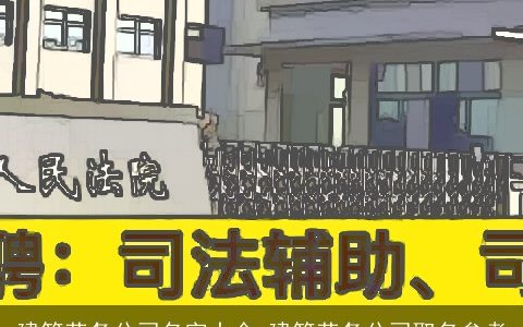 建筑劳务公司名字大全 建筑劳务公司取名参考