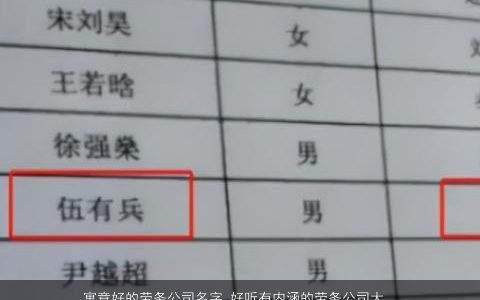 寓意好的劳务公司名字 好听有内涵的劳务公司大全名字大全 寓意好听内涵的公司公司名字大全最新