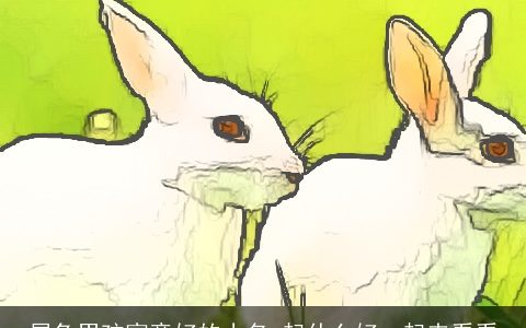 属兔男孩寓意好的小名 起什么好一起来看看