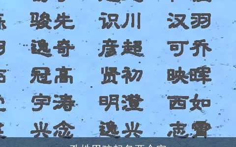 孔姓男孩起名两个字