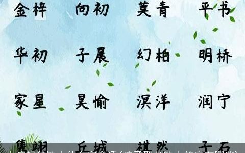 小孩起名缺木什么字合适(孩子取名缺木的字有哪些)