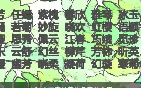 女孩姓宋有涵养的名字两个字