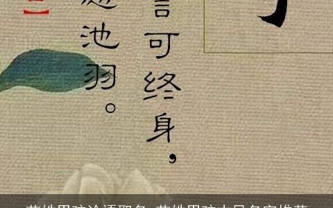 苗姓男孩论语取名 苗姓男孩古风名字推荐