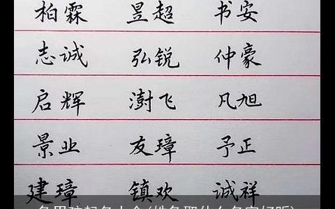 危男孩起名大全(姓危取什么名字好听)