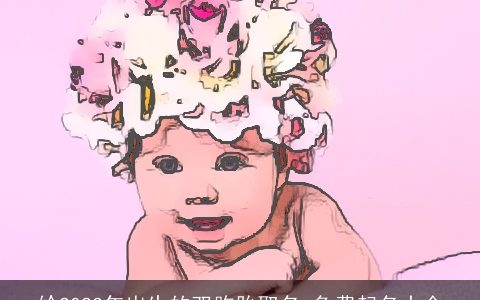 给2023年出生的双胞胎取名 免费起名大全