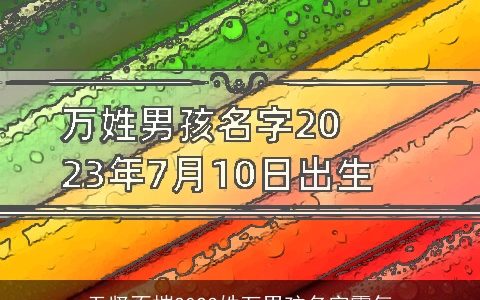 无坚不摧2024姓万男孩名字霸气