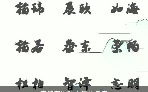带铭字男孩大气的名字