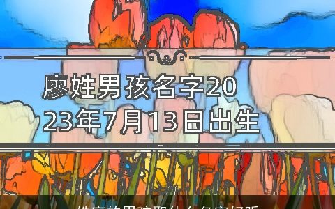 姓廖的男孩取什么名字好听