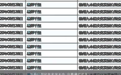 注册公司起名名字大全 容易通过的名字大全 洋气有内涵的公司名字大全推荐