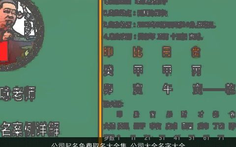 公司起名免费取名大全集 公司大全名字大全 2024漂亮有涵养的公司公司名字大全挑选