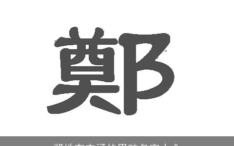 郑姓有内涵的男孩名字大全
