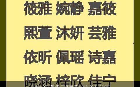 李氏取名字男孩 给李姓男宝宝起名大全字大全 好听吉利的李姓男孩男宝宝名字大全挑选