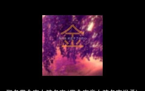 取名带金字女孩名字(带金字旁女孩名字温柔)