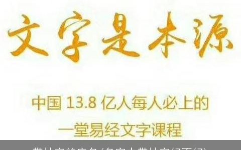 带林字的店名(名字中带林字好不好)