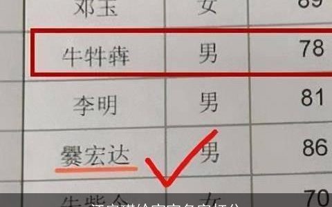 江安琪给宝宝名字打分