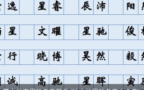 带水的字男孩名字简单(缺水的男孩名字大全集)