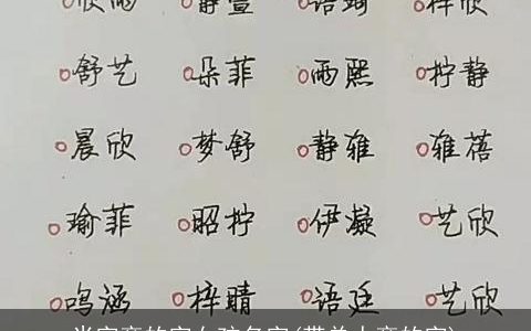 米字旁的字女孩名字(带单人旁的字)