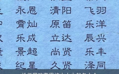 姓伍男孩喜用神木水火起名大全