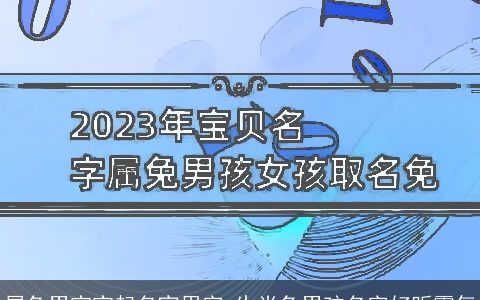 属兔男宝宝起名宜用字 生肖兔男孩名字好听霸气