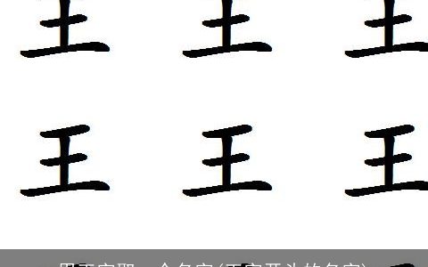 用王字取一个名字(王字开头的名字)