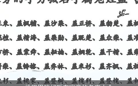 姓樊男孩好听有寓意的名字大全