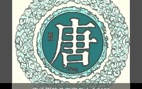 唐姓男孩单字取名大全2023