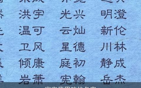 富字辈男孩的名字