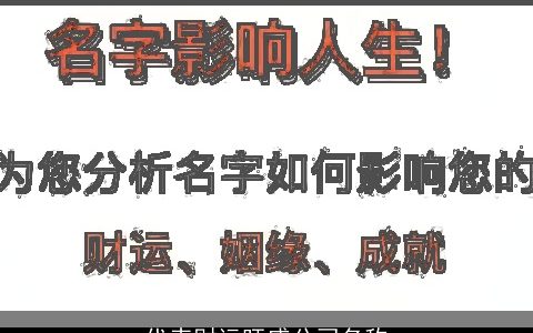代表财运旺盛公司名称