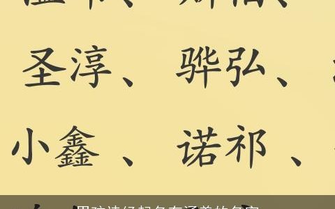 男孩诗经起名有涵养的名字