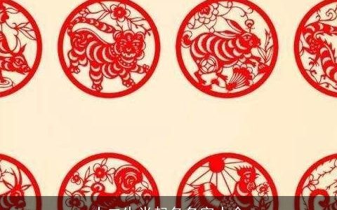 十二生肖起名名字大全