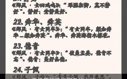 王姓男孩诗经取名的方法