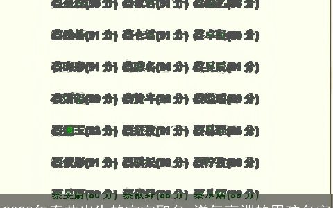 2023年春节出生的宝宝取名 洋气高端的男孩名字