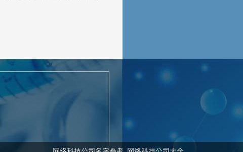 网络科技公司名字参考 网络科技公司大全怎么起名大全 霸气漂亮的公司公司名字大全