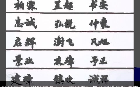 2024年邓姓男孩取名大全 有涵养帅气的邓姓男孩名字