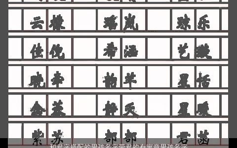 和君字搭配的男孩名字带君的有寓意男孩名字大全 2024好听寓意的带君字男孩名字最新