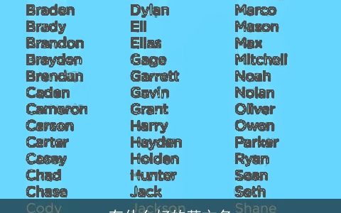 有什么好的英文名