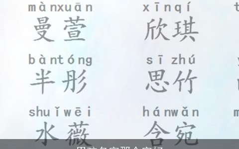 男孩名字那个字好