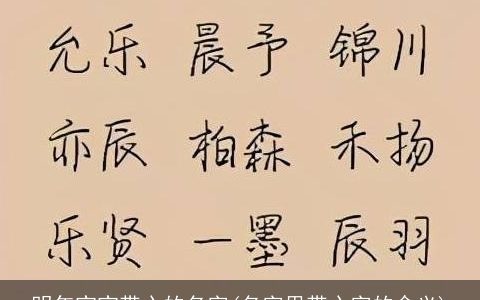 明年宝宝带心的名字(名字里带心字的含义)