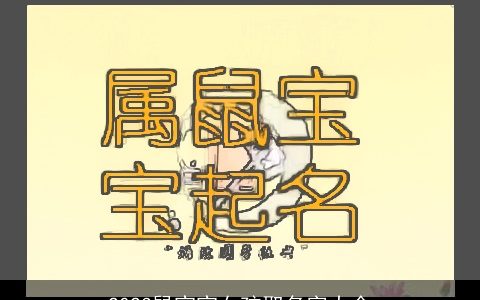 2023鼠宝宝女孩取名字大全